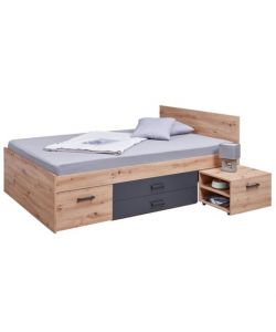 Letto Singolo Liora Quercia 144,4 x 205,4 x 93,3 cm