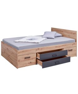 Letto Singolo Liora Quercia 144,4 x 205,4 x 93,3 cm