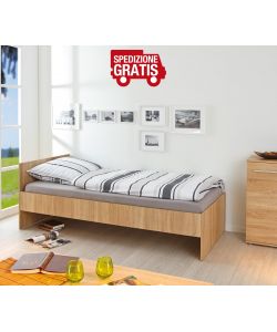 Letto Singolo Lini 94 X 204 X 70 Rovere No Doghe