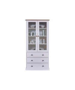 Vetrina Westerland 10 Bianco Classico 90 x 38,4 x 190 cm