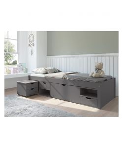 Letto Singolo Till 90X200 Grigio 96 x 209 x 47,5 cm