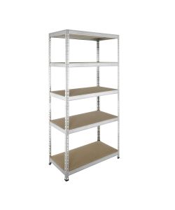 Scaffale Metallo e Legno - 5 Ripiani Regolabili - 92x46x180cm