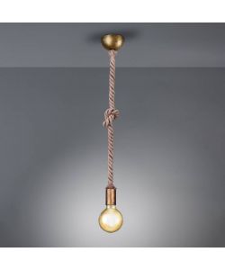 Trio Lampadario Sospensione Rope Ottone Anticato 1 Luce 150 cm E27
