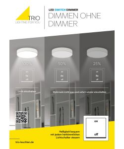 Trio Plafoniera LED Salinas Bianco Opaco Dimmerabile 34W 4100lm 4000K