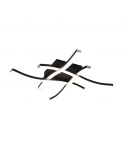 Plafoniera Route 4x SMD LED - 5W - 4x 600lm - 4000K - Nero Opaco 46 x 7 x 46 cm