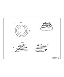 Reality Plafoniera LED Bologna Metallo Bianco Opaco - 36W 5100lm 4000K