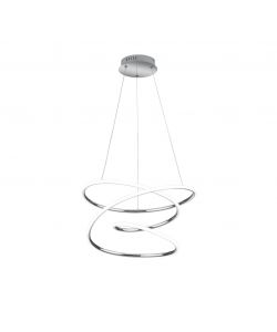 Lampada Sospensione Bologna 1x SMD LED - 36W - 1x 5100 lm - 4000K Cromo Metallo 150 x 50 cm