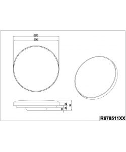 Reality Plafoniera Led Spica Nera - 18W 2000lm 4000K - D.27cm