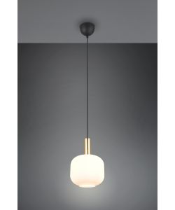 Trio Lampada in Vetro a Sospensione Diva - Ottone - E27 D.20x150cm