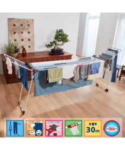 Vileda Stendibiancheria Estensibile Infinity Flex con Ruote - 216x56cm