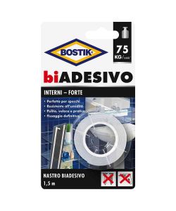 Bostik Nastro Biadesivo Rimovibile Forte Bianco per Interni - 1,5 m