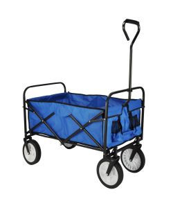 HI Carrello Pieghevole Blu 53,5x83x27 cm