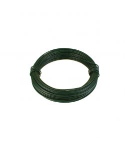 Filo di ferro zincato rivestito PVC verde Diam. 2,0 mm. - 25 mt.