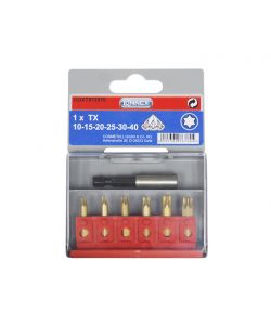 Kit inserti diamantati Torx con suporto magnetico 7 pz.