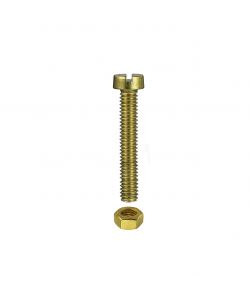 Viti per metallo testa cilindrica ottone M6 x 30 - 4 pz.
