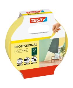 Tesa Nastro Mascheratura Professionale Washi Giallo 25 m x 25 mm