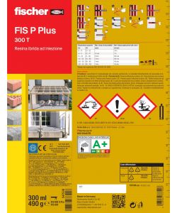 Fischer Tassello Ancorante Chimico Fis P Plus 300 T - Cartuccia 300ml