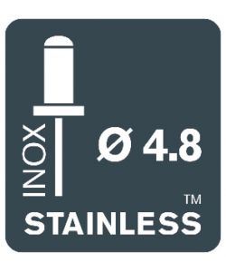 Rapid Rivetti Acciaio Inox 4,8x10 mm con Punta Trapano - 50 Pezzi