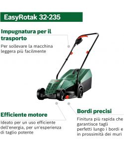 Bosch Rasaerba Elettrico EasyRotak 32-235 Verde 1200W - Taglio Preciso
