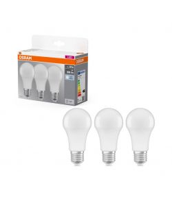 Osram Lampadine LED E27 8W A60 Bianco Freddo - Set da 3 - 806 Lumen