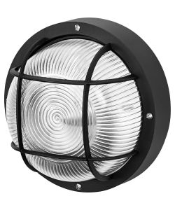 Ledvance Plafoniera Nera E27 IP44 Turtle Round 190 mm per Esterni