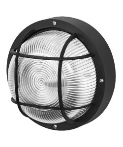 Ledvance Plafoniera Nera E27 IP44 Turtle Round 190 mm per Esterni