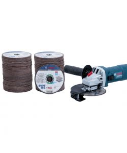 Bosch Kit Smerigliatrice GWS 750 con 200 Mole da Taglio Pro 115 mm