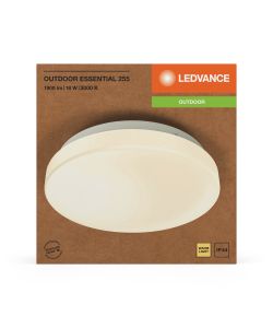 Plafoniera Essential da esterno 255mm 18W 1350lm Bianco Caldo