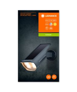 Ledvance Faretto Solare da Esterno - Grigio Scuro - 295x175x92 mm