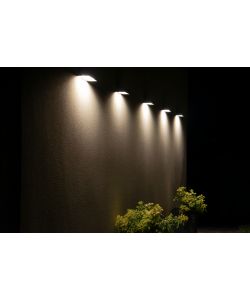 Lampada Pannello Solare LED Bianco 6W con Sensore di Movimento IP65 - 850lm 3000K 230x97x43mm