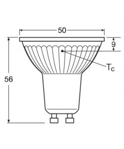 Lampadina LED Osram Star Riflettore Spot GU10 PAR16 4.3W 350lm 120D - 827 Bianco Molto Caldo
