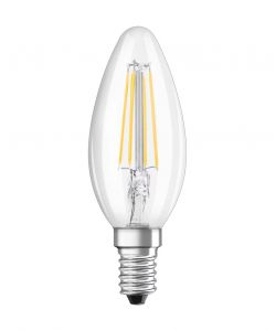 Lampadina LED Osram Star Classic B40 Filamento 4W 827 Clear E14