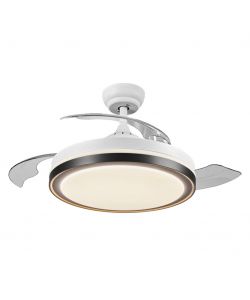 Osram Ventilatore da Soffitto Retrattile 1070 66W Bianco con Pale a Scomparsa