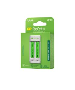 Caricabatterie USB Recyko E211 con 2 Batterie Ricaricabili 1,5V Mini Stilo AAA NiMH 850mAh incluse