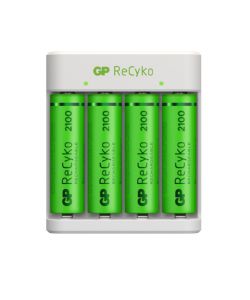 Caricabatterie USB Recyko E211 con 4 Batterie Stilo 1,5V AA e 4 Batterie Mini Stilo 1,5V AAA