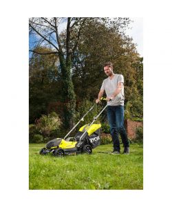 Tosaerba A Batteria 18V Silenzioso Con Taglio A 33Cm 35Lt + 1 Batteria Da 4,0Ah Lithium Ryobi RLM18X33B40