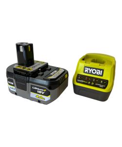 Ryobi Kit Batteria 4Ah Lithium+ e Caricabatteria 18V - Potente e Duraturo