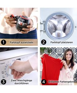 Dylon Colorante Tessuti Blu Navy 350g Polvere per Lavatrice
