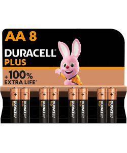 Batterie Duracell Plus100 AA Stilo 8 pezzi