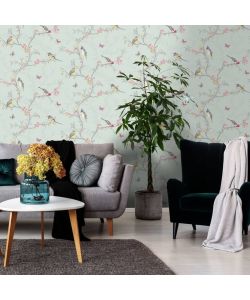 DUTCH WALLCOVERINGS Carta da Parati 'Phoebe' Menta