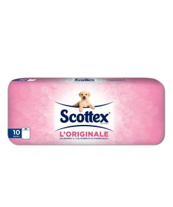Scottex Carta Igienica Morbida e Assorbente 10 Rotoli Colore Rosa
