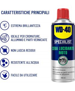 WD-40 Cera Lucidante per Moto 400 ml - Finitura Brillante e Protezione