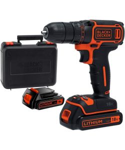 Trapano Avvitatore 18V con 2 batterie al litio BDCDC18KB-QW Black+Decker