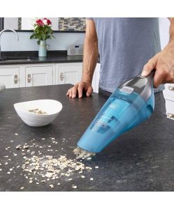 BLACK+DECKER Aspirapolvere Portatile Senza Fili Wet&Dry 7.2V Grigio/Azzurro