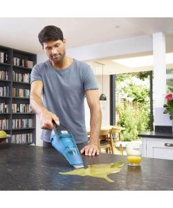 BLACK+DECKER Aspirapolvere Portatile Senza Fili Wet&Dry 7.2V Grigio/Azzurro