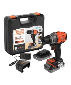 Black+Decker Trapano Avvitatore 18V Arancione con 2 Batterie 2.0Ah