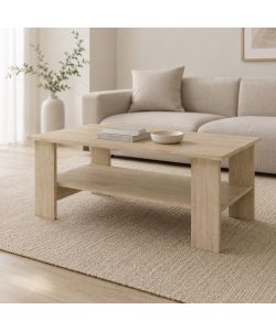 Tavolo da caffè rovere chiaro 41x55x100 cm elegante per zona giorno