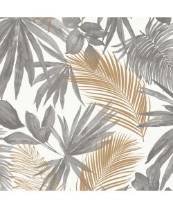 DUTCH WALLCOVERINGS Carta da Parati Wild Palms Grigio e Beige