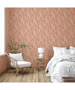 DUTCH WALLCOVERINGS Carta da Parati Mae Arancione e Beige