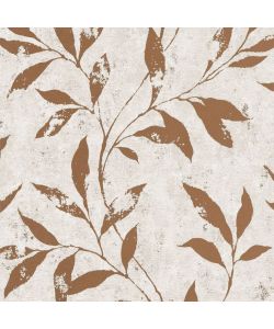 DUTCH WALLCOVERINGS Carta da Parati Leafs Beige e Marrone